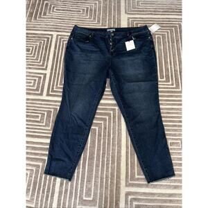 Meri Skye Women Jeans 24W Blue Cotton Blend High Rise Slim Regular Fit Denim